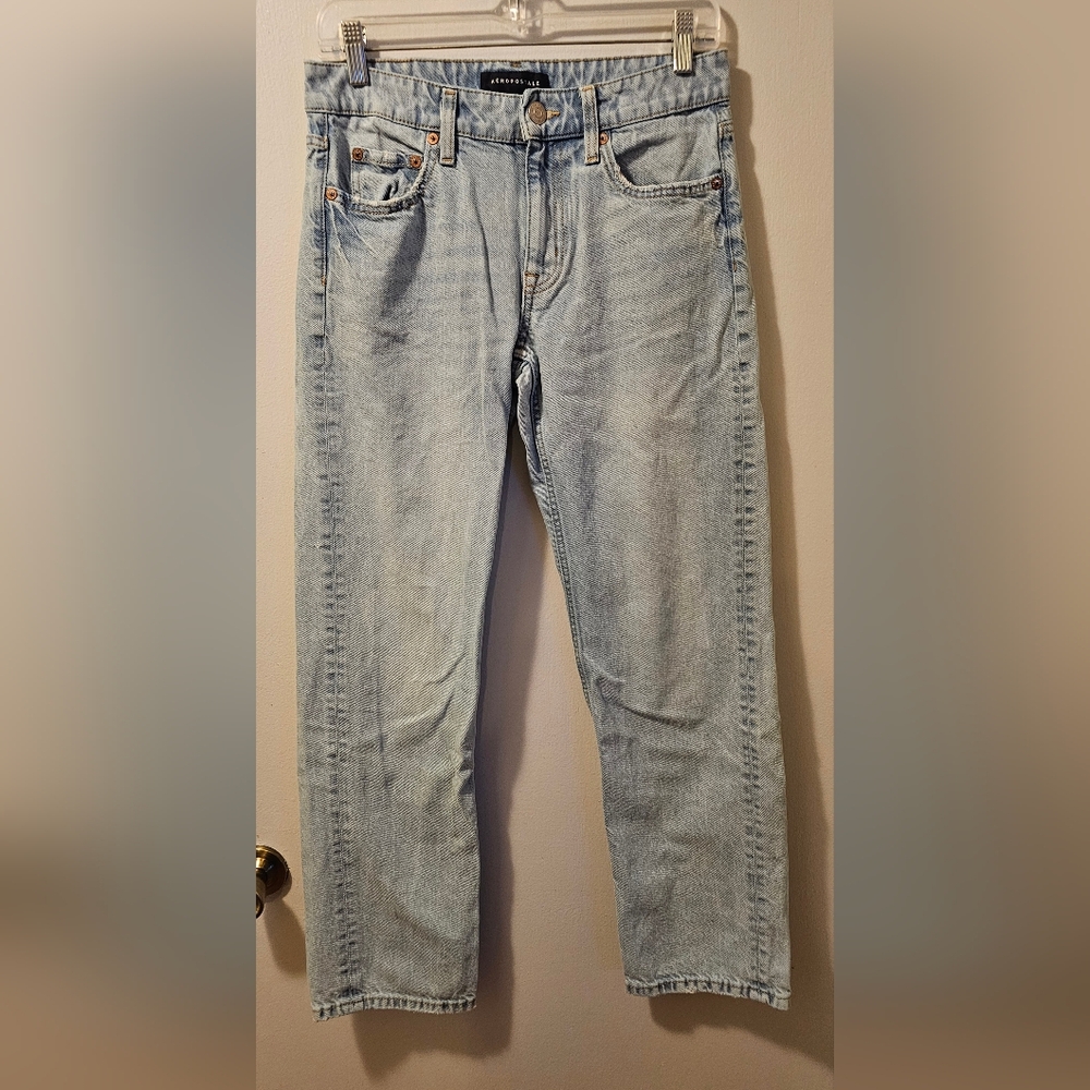 Aeropostale‎ Low Rise Baggy Jeans Light Wash Blue Women's Size 2